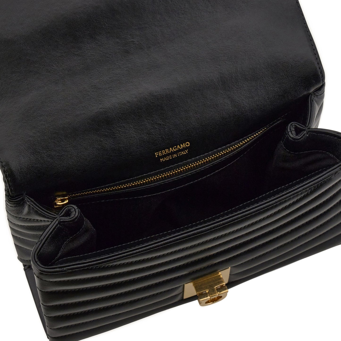 Quilted shoulder bag (M) - Black