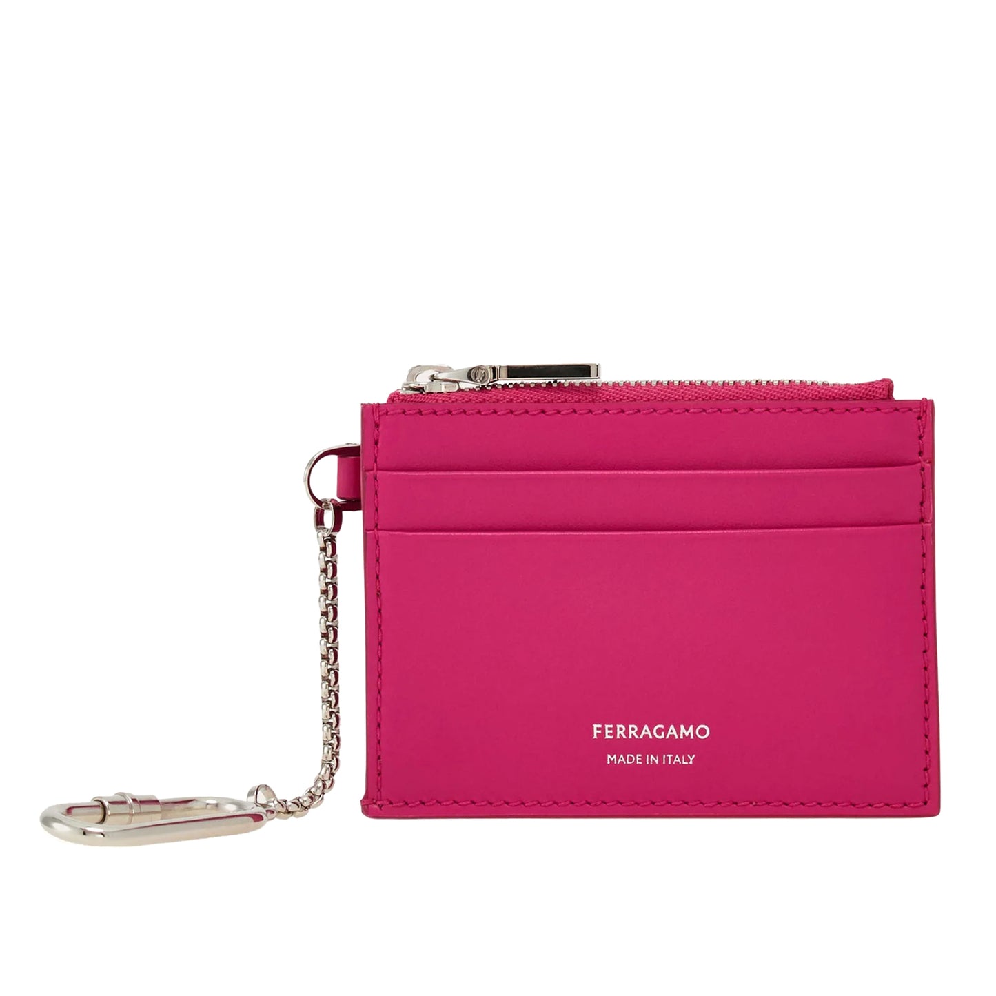 Card holder with key holder - Cerise pink