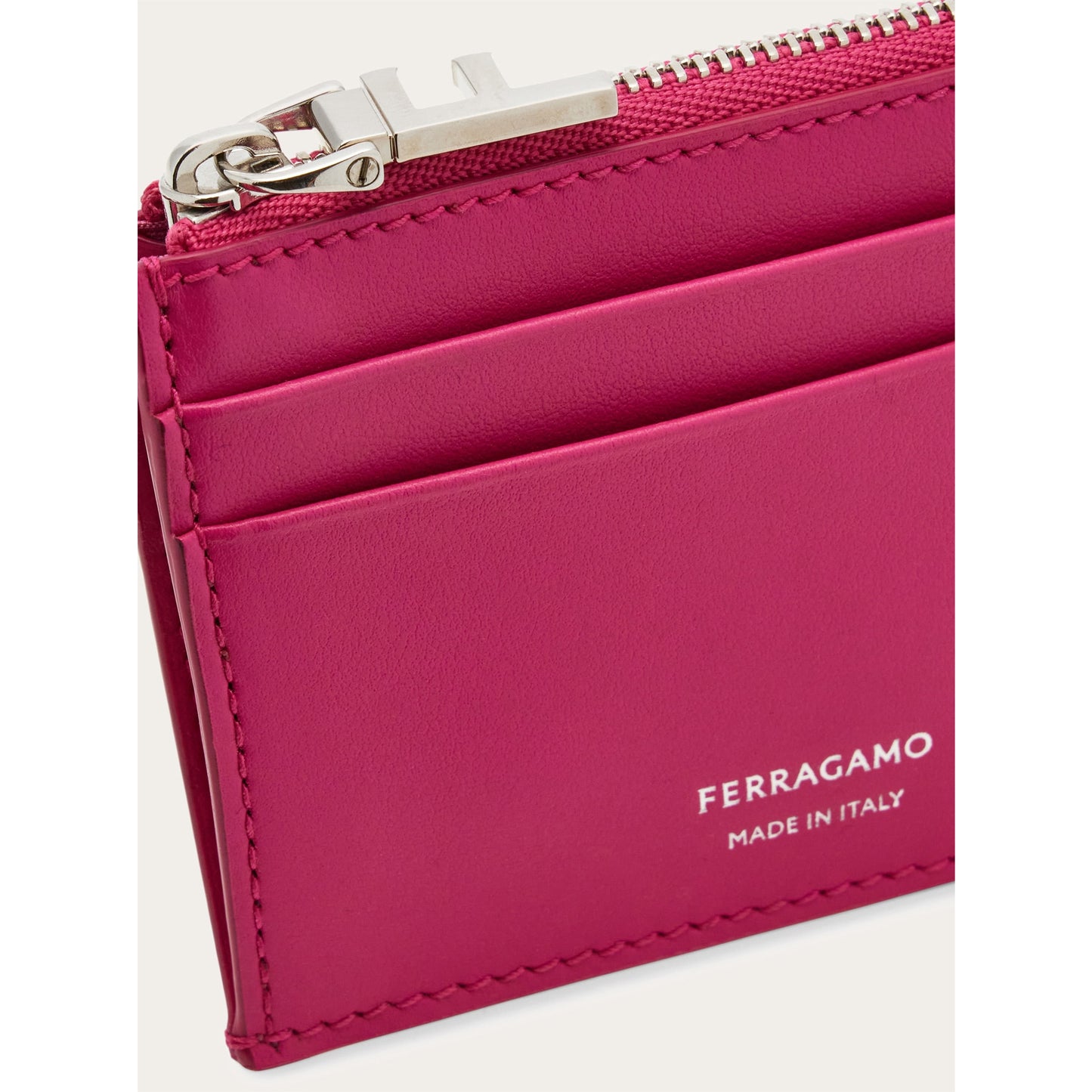 Card holder with key holder - Cerise pink