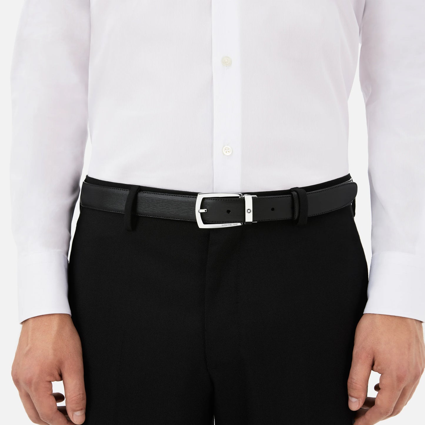 Black 30 mm leather belt #116706