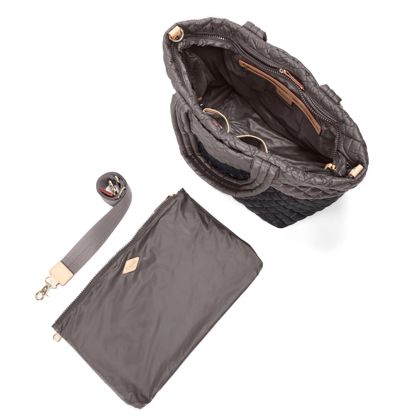 The Metro Tote® Deluxe Medium - Black/Magnet Color Block