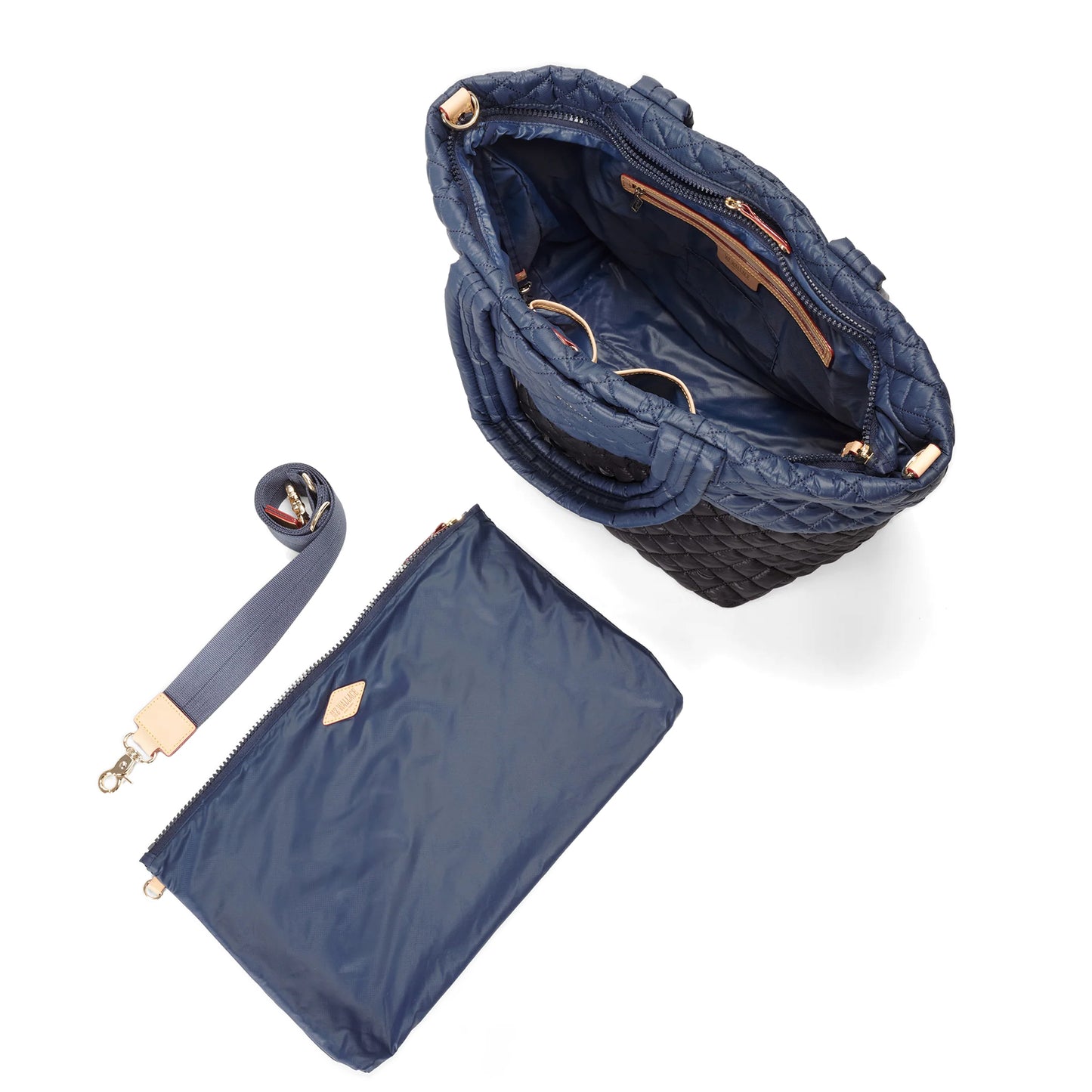 The Metro Tote® Deluxe Medium - Black/Navy Color Block