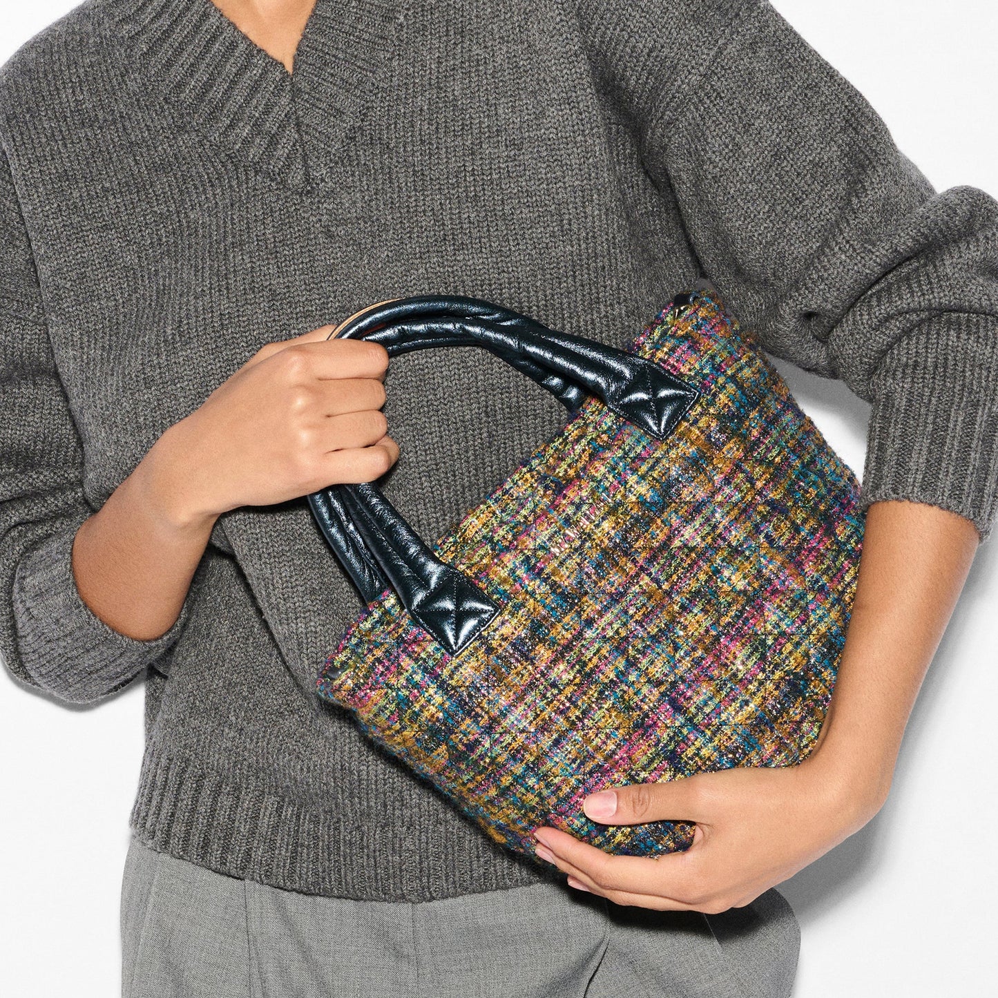 The Metro Tote® Deluxe - Mini - Gold Multi Tweed
