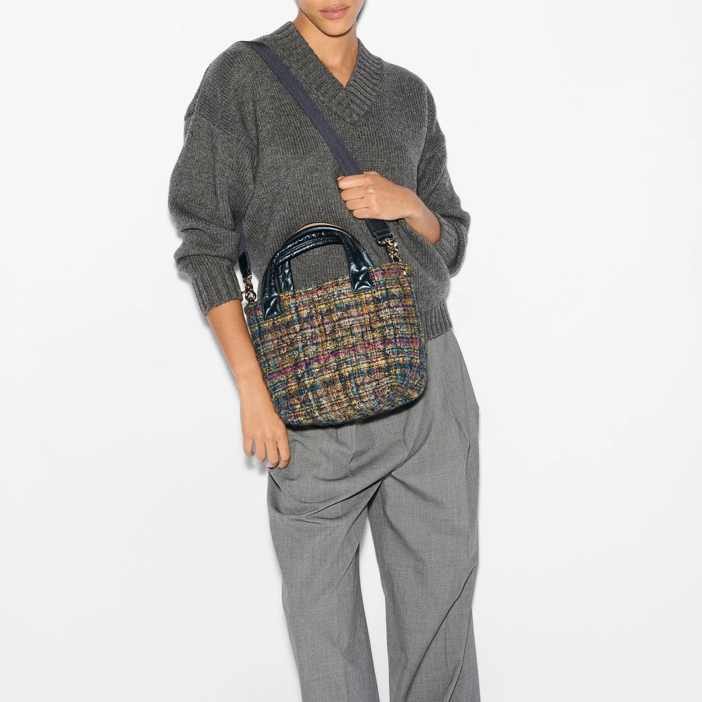 The Metro Tote® Deluxe - Mini - Gold Multi Tweed