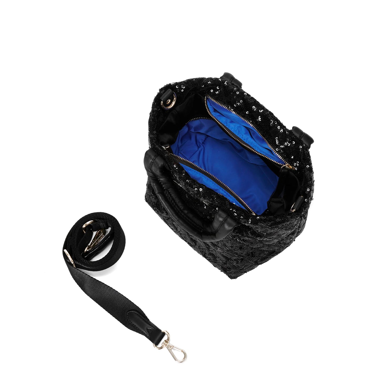 The Metro Tote® Deluxe Micro - Black Sequin