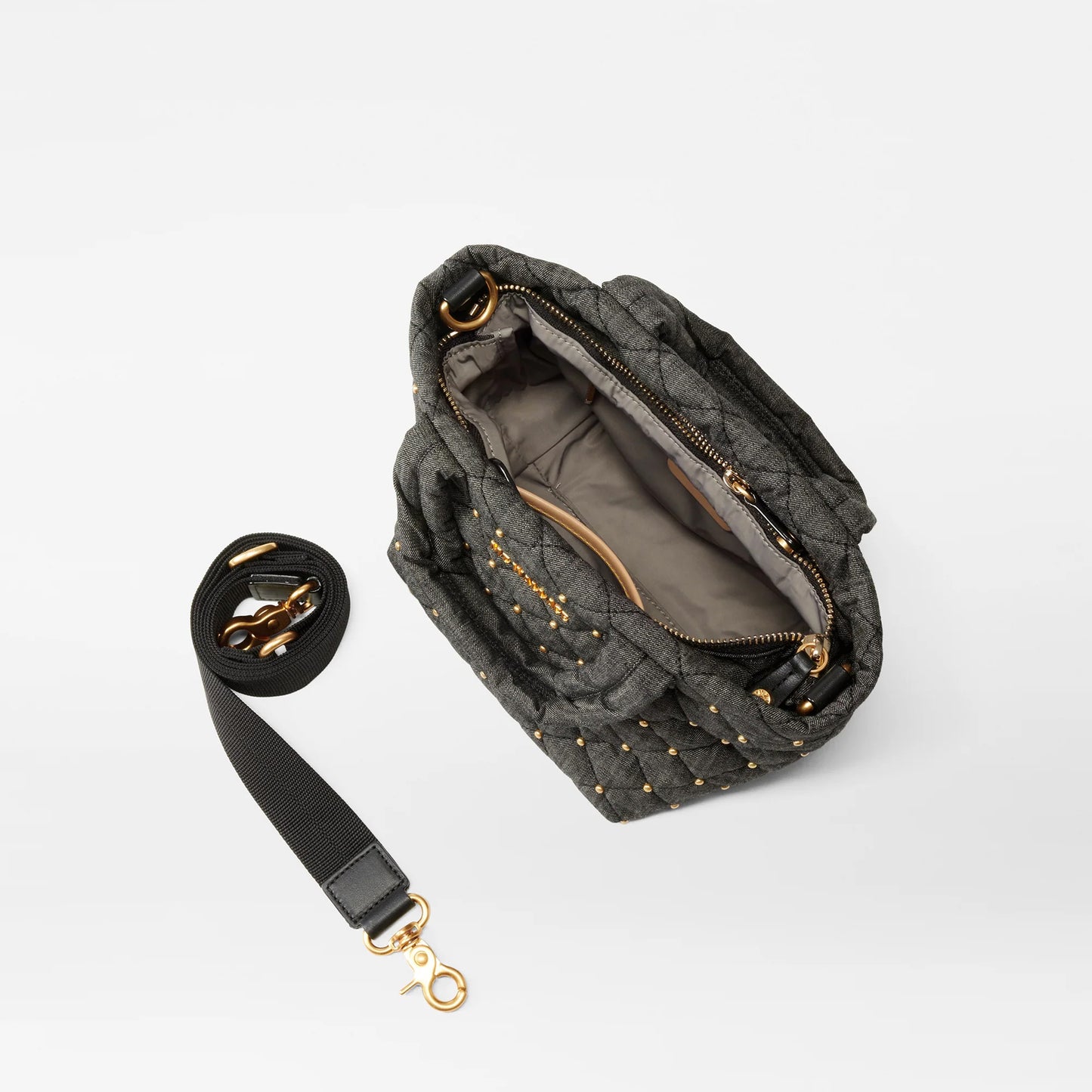 True Charcoal Denim Micro Metro Tote Deluxe