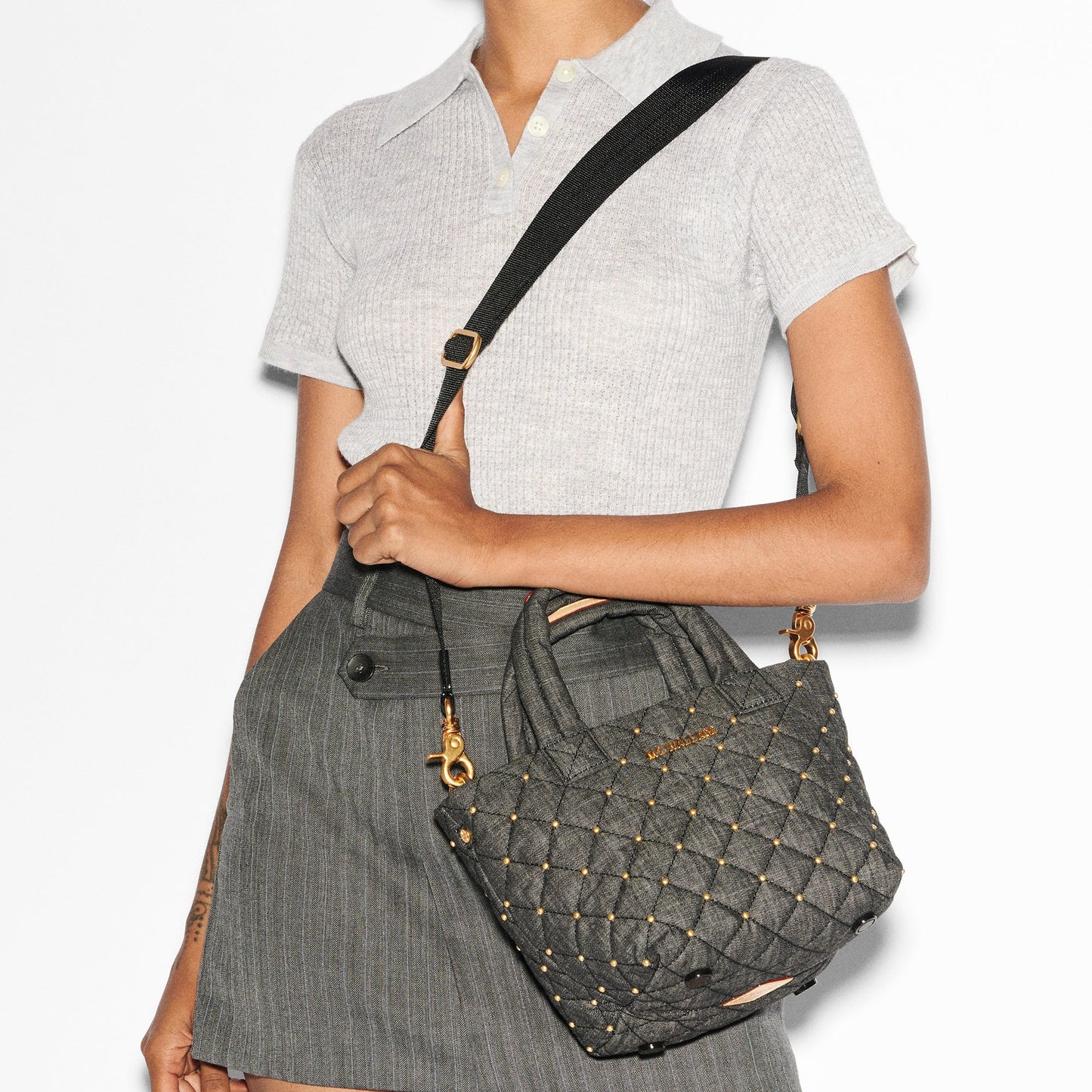 True Charcoal Denim Micro Metro Tote Deluxe