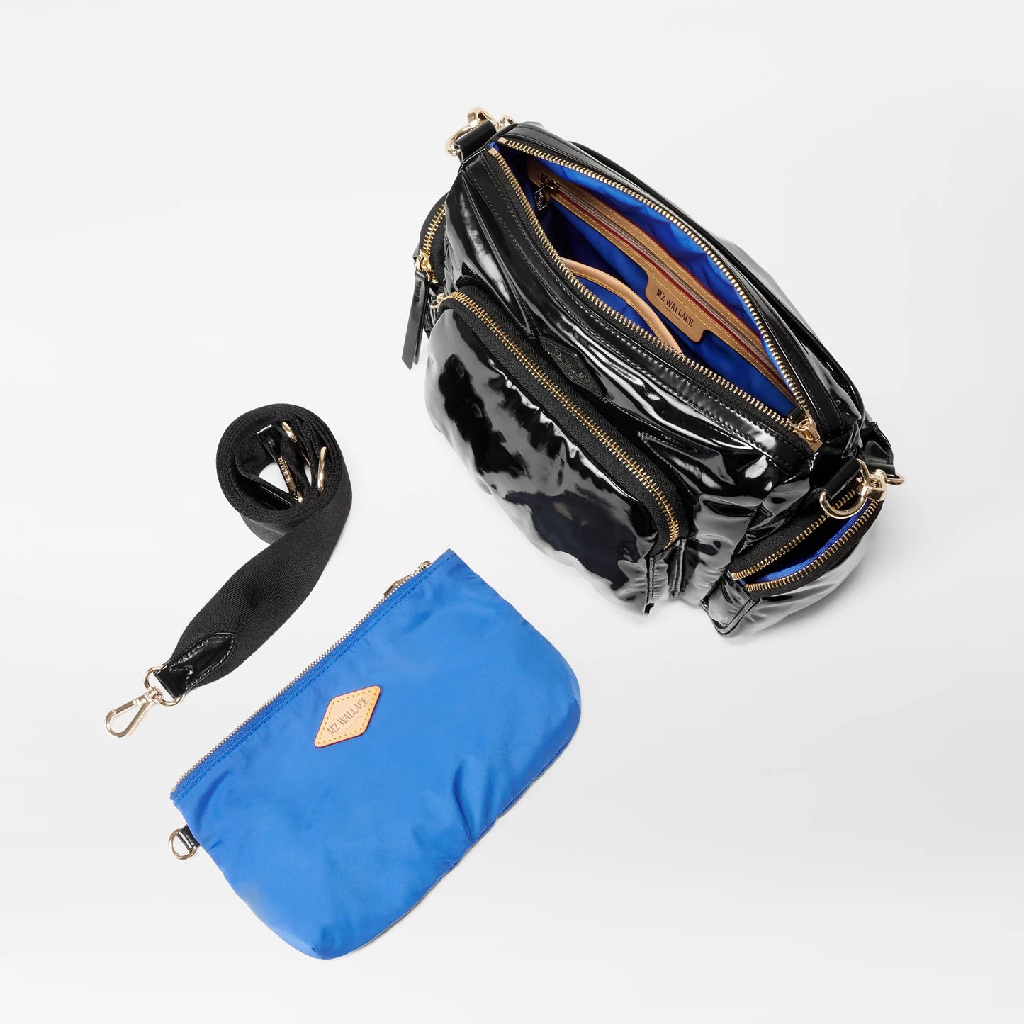 Black Lacquer Small Chelsea Crossbody
