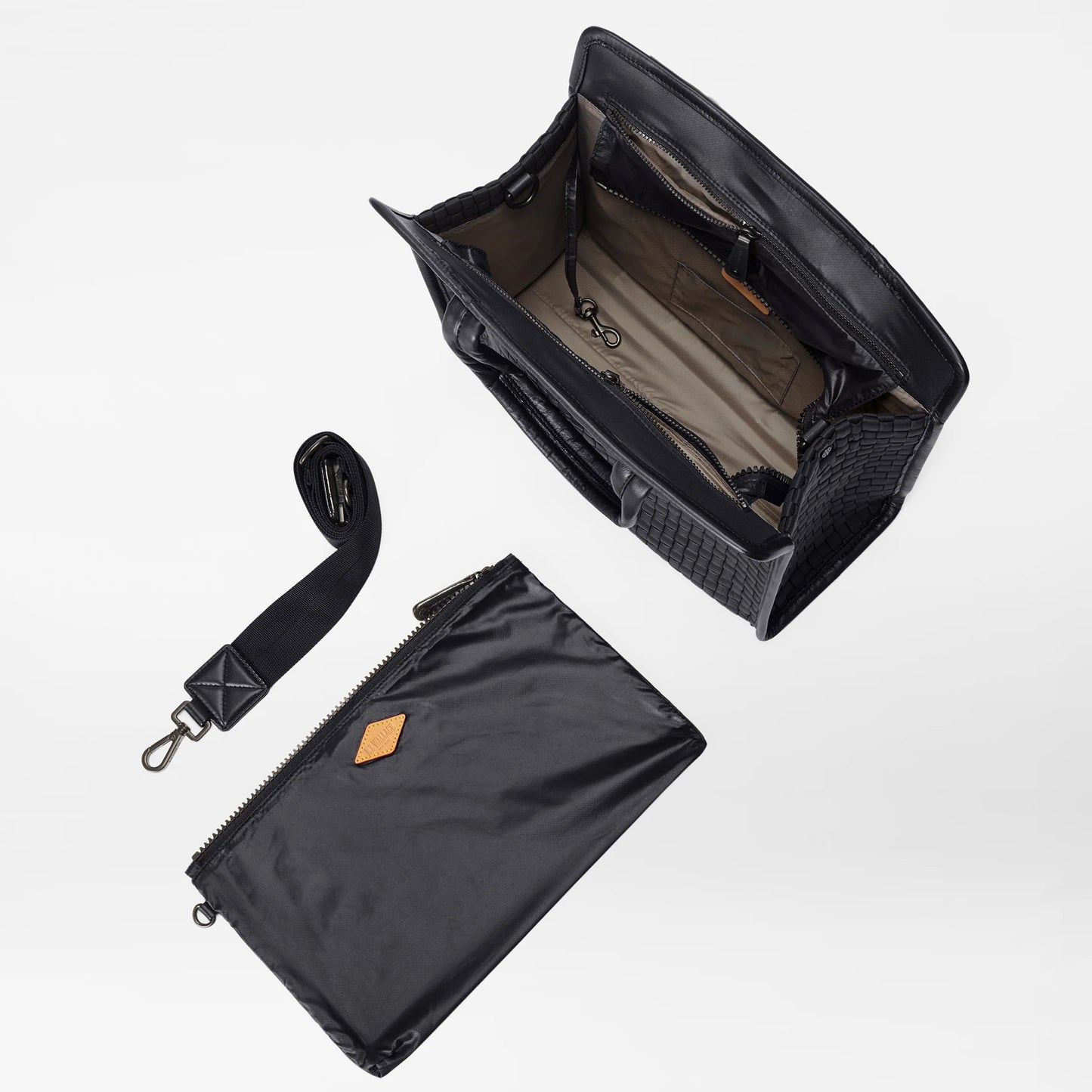 Medium Woven Box Tote - Black