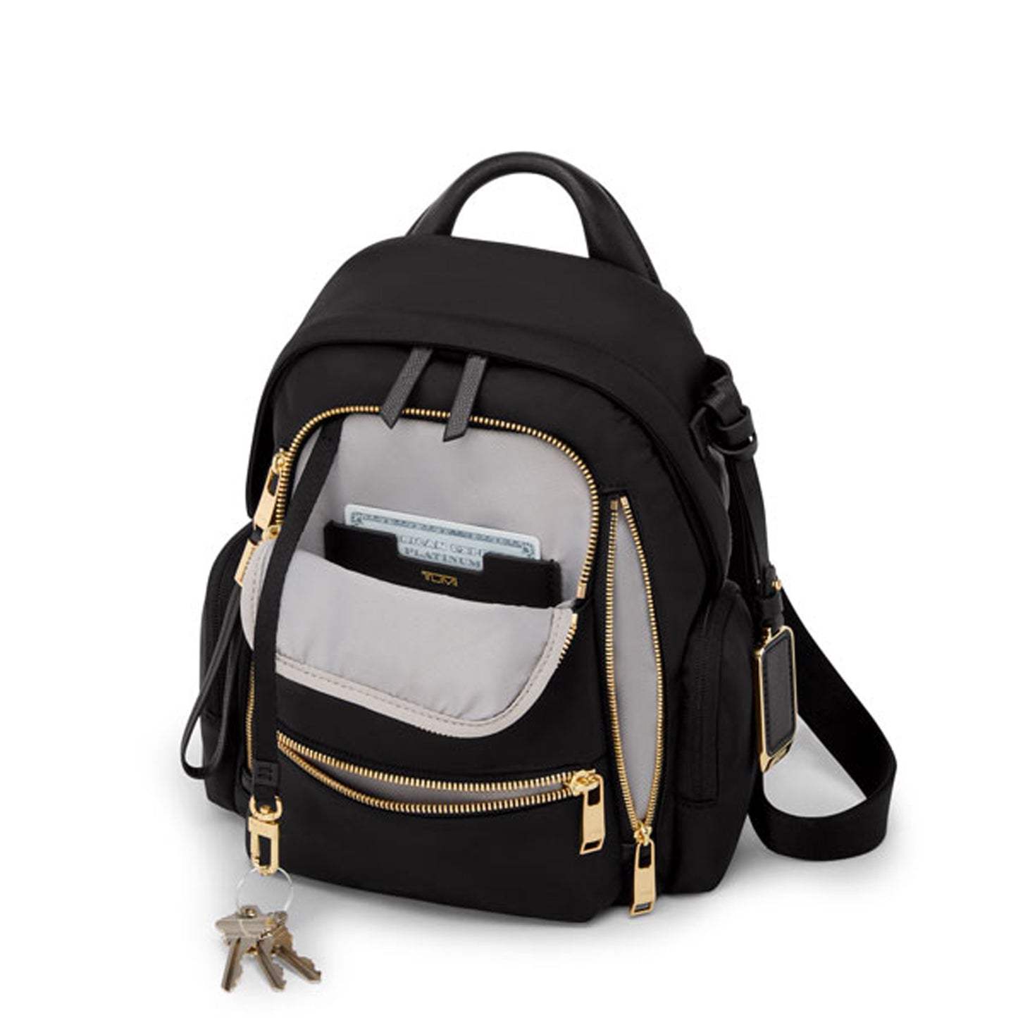 Celina Small Backpack - Black/Gold