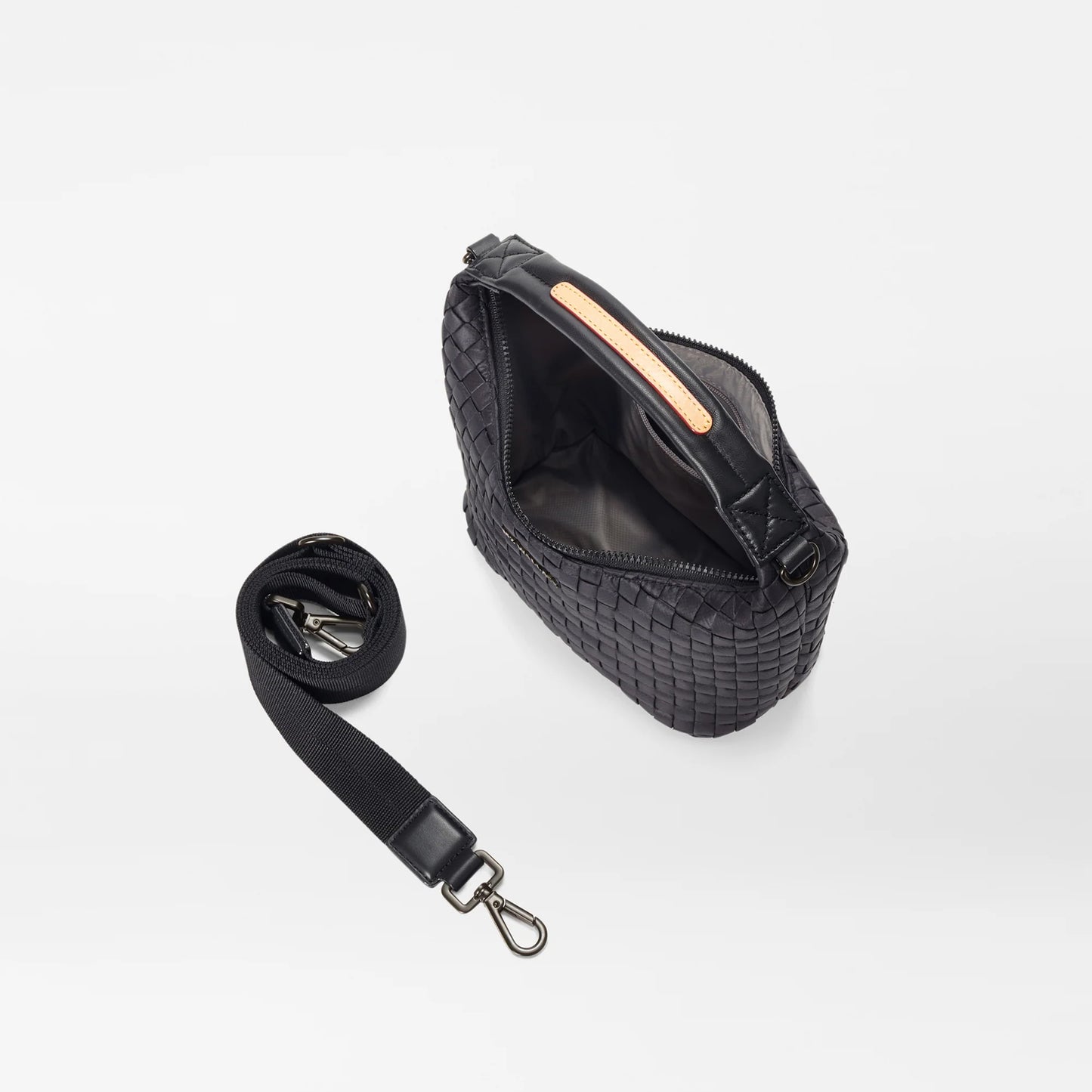 Black Mini Woven Hobo
