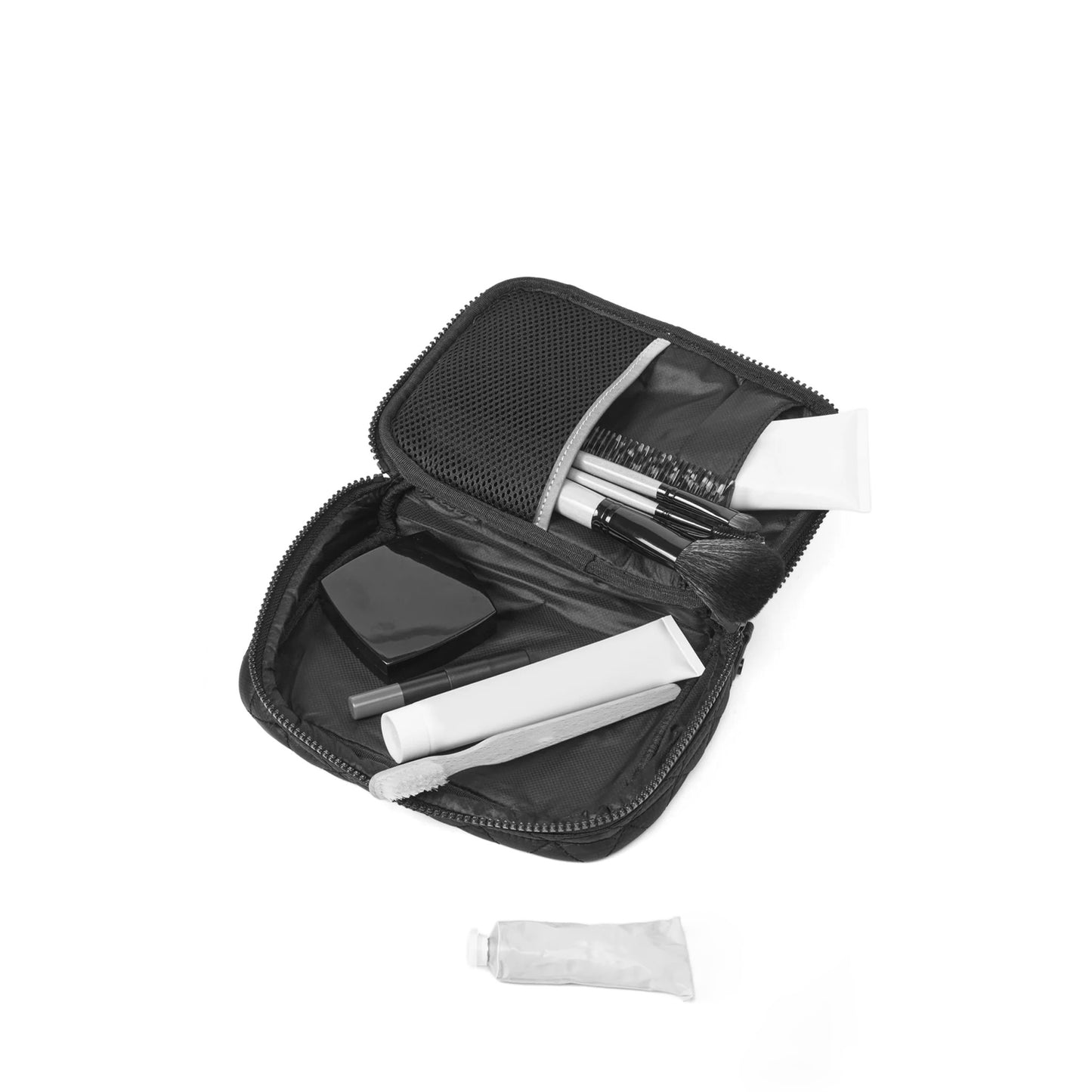 Zip Round Cosmetic - Black Rec