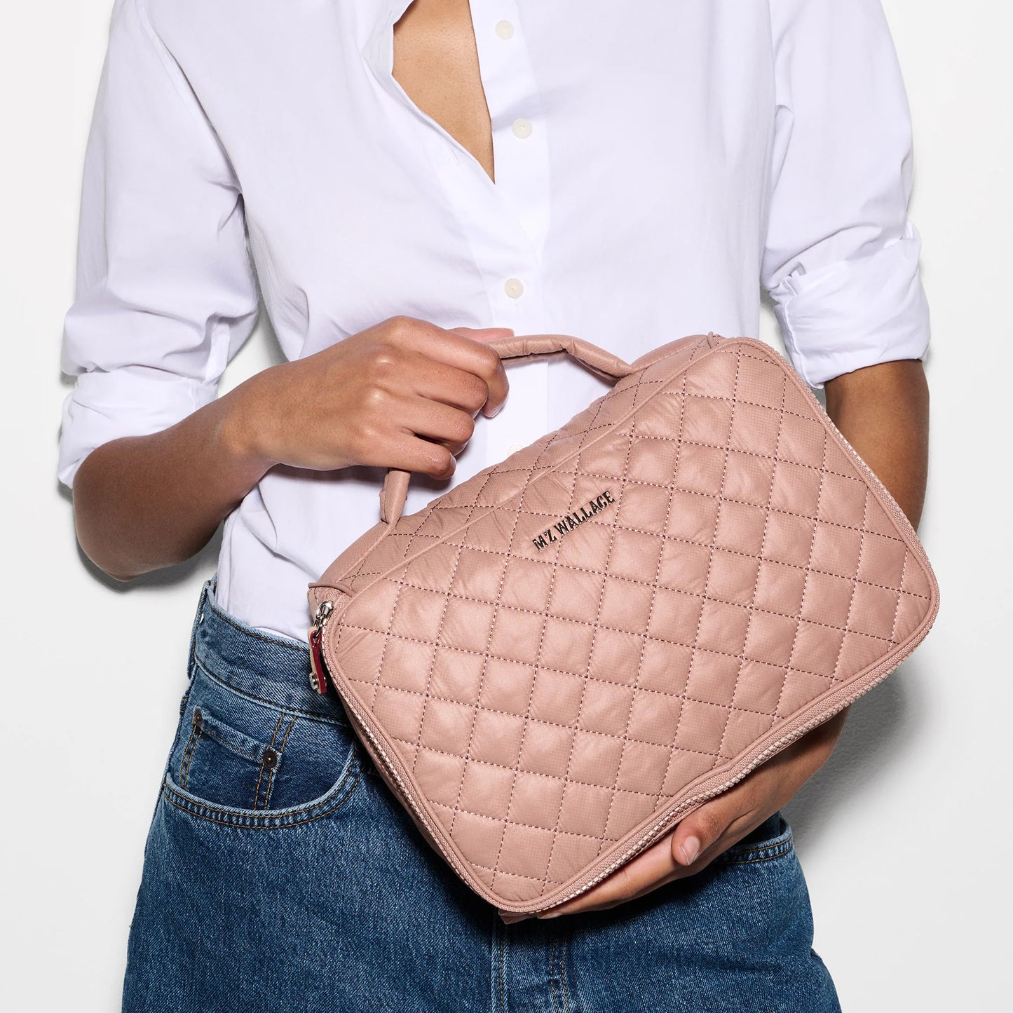 Zip Round Cosmetic - Dusty Rose