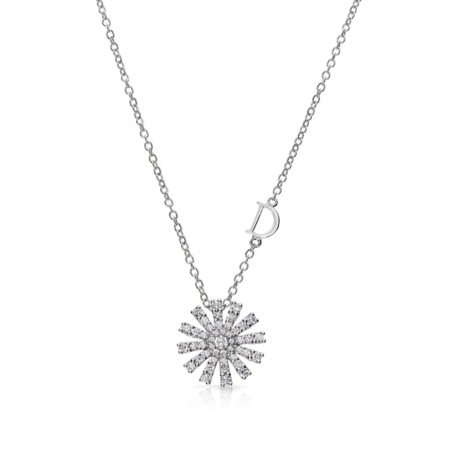MARGHERITA White gold and diamonds necklace, 12 mm 20072756