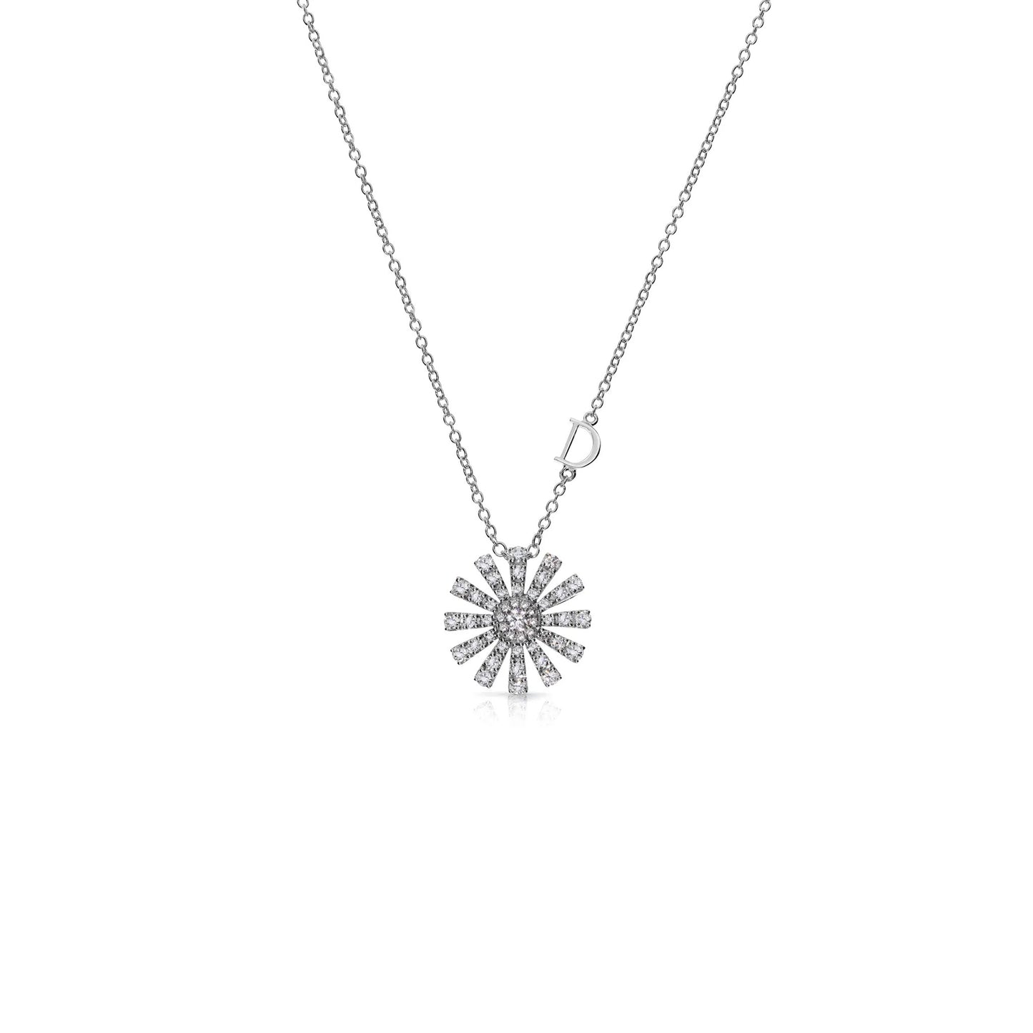 MARGHERITA White gold and diamonds necklace 20072760