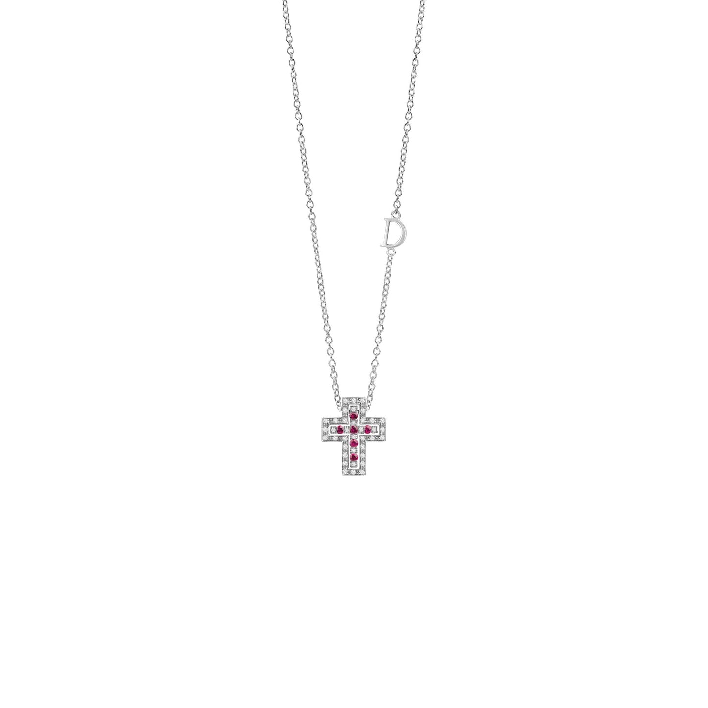 BELLE ÉPOQUE White gold, diamonds and rubies necklace 20083510