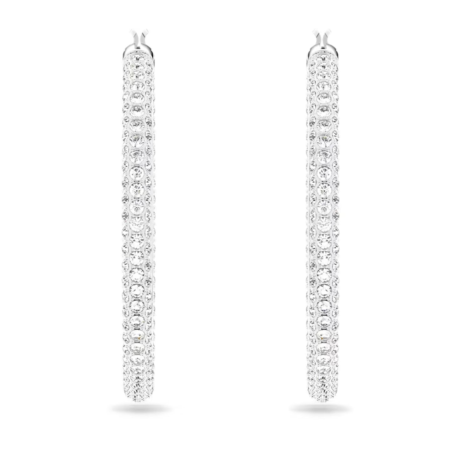 Stone hoop earrings