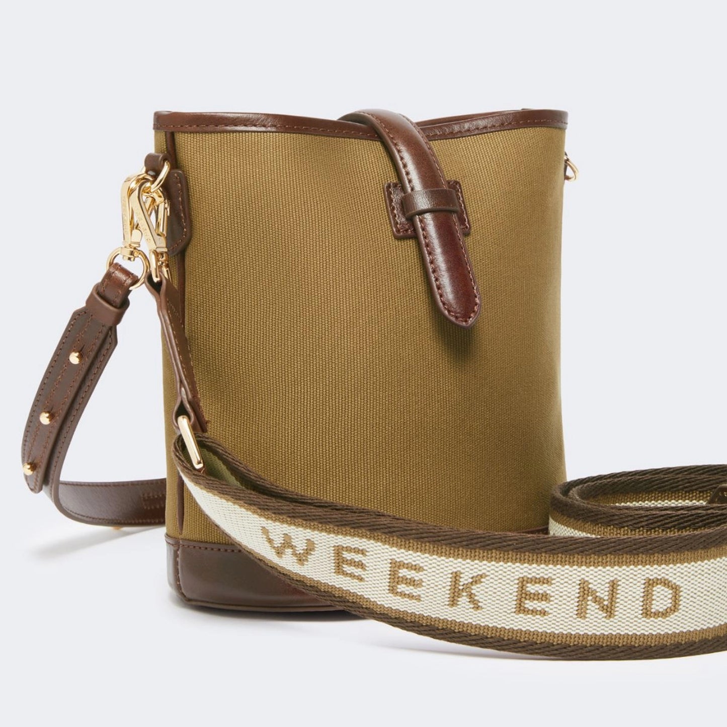 Small canvas bucket bag - BRONZE