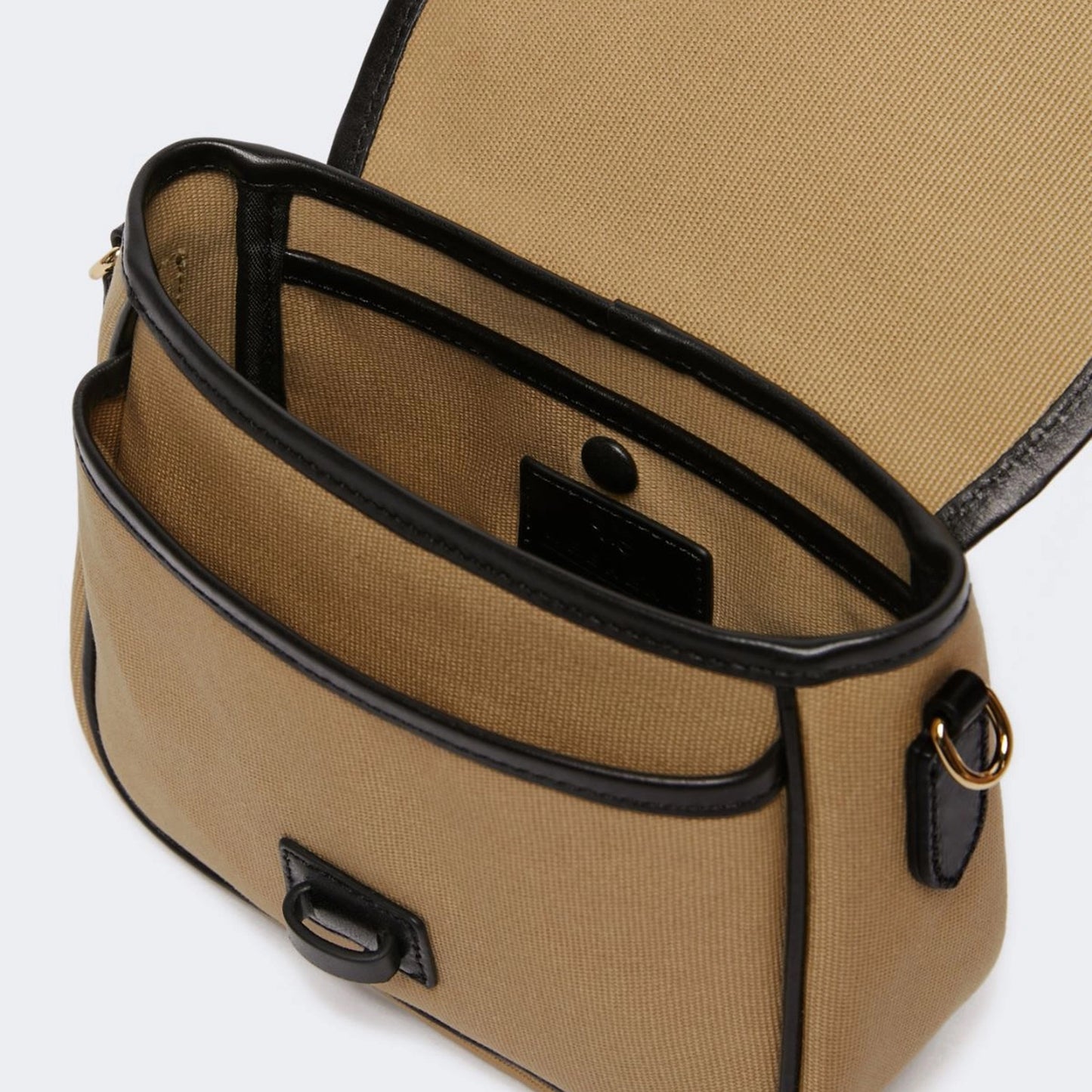 Small canvas crossbody bag - BEIGE