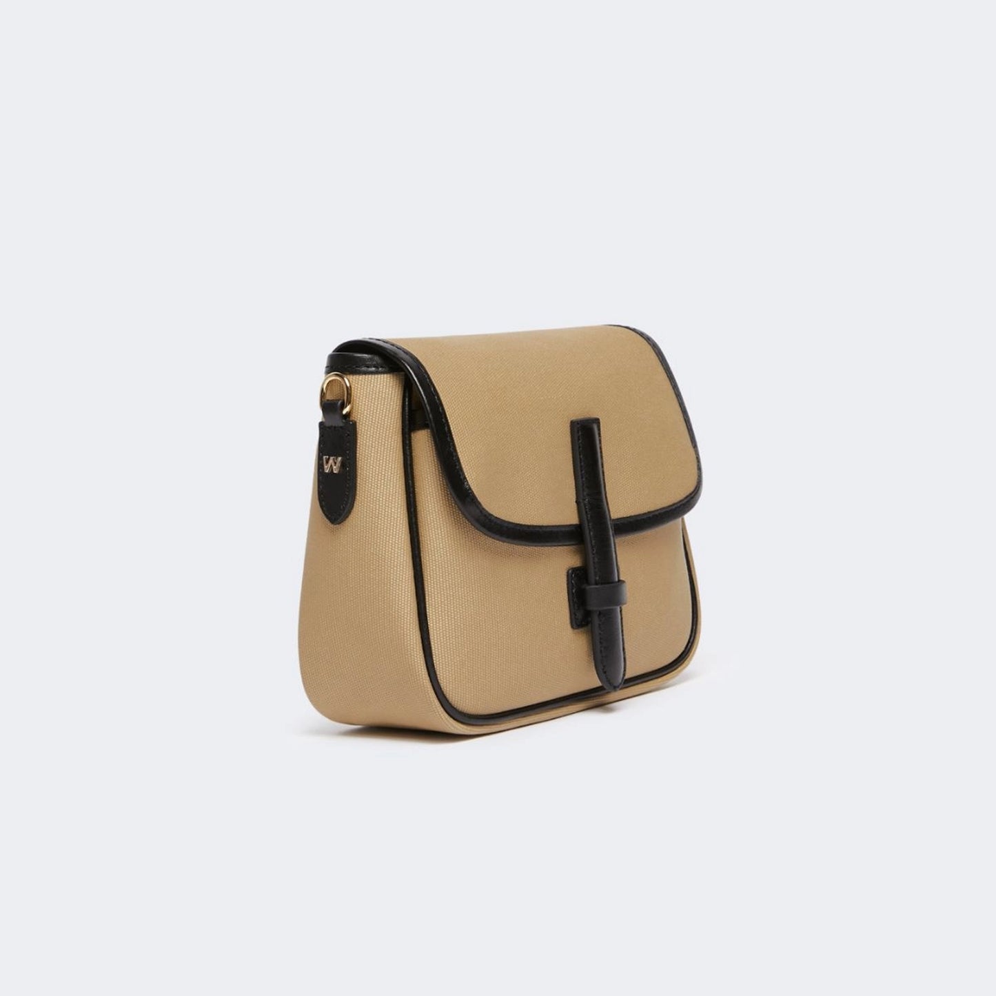 Small canvas crossbody bag - BEIGE