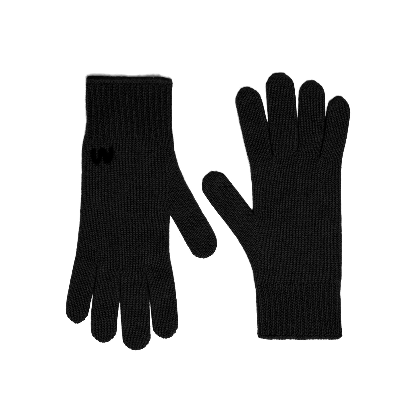 Cashmere gloves LEA - BLACK