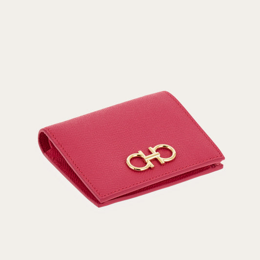 Gancini compact wallet - Begonia