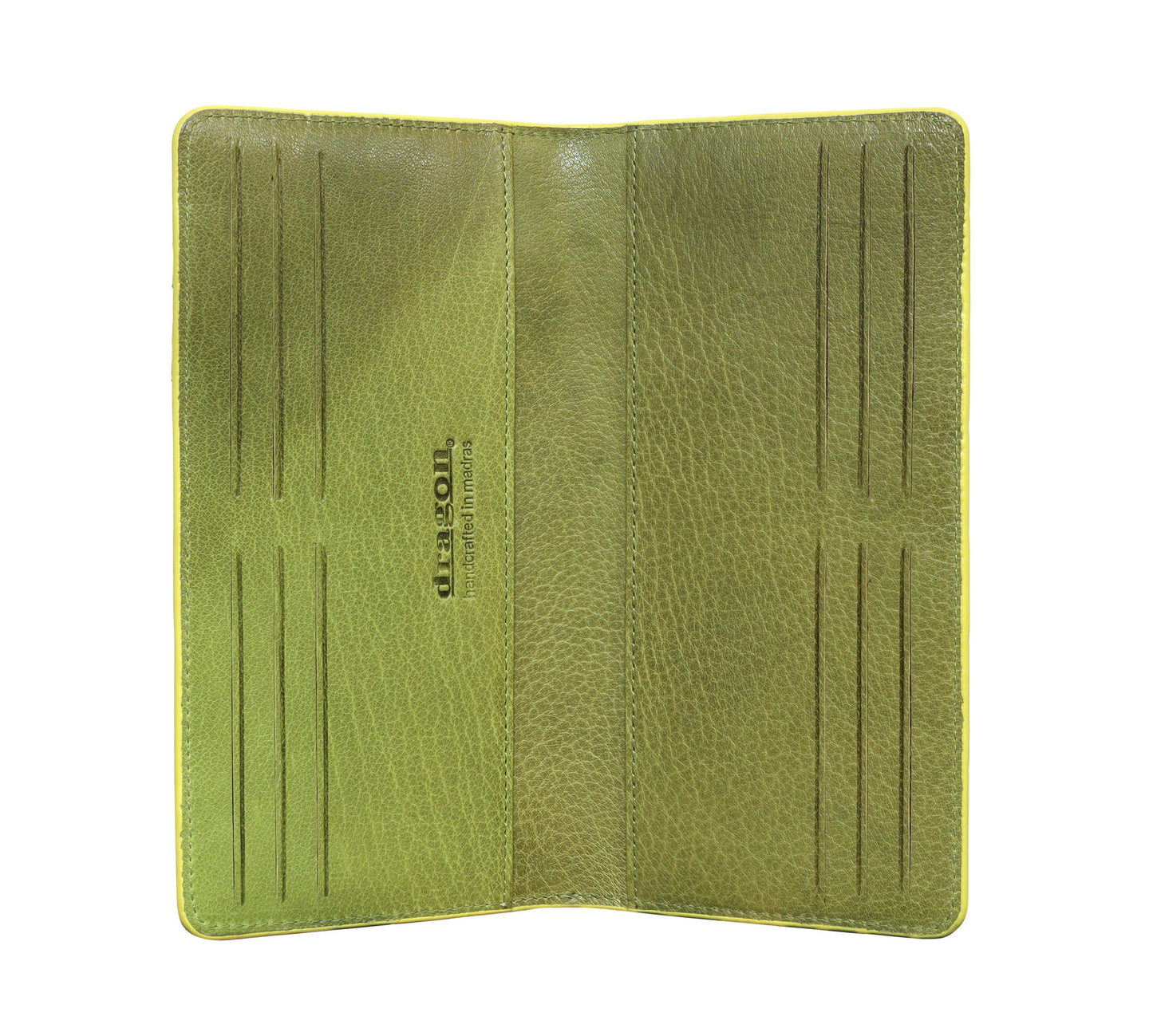 CHECK ZIP AROUND WALLET GREEN