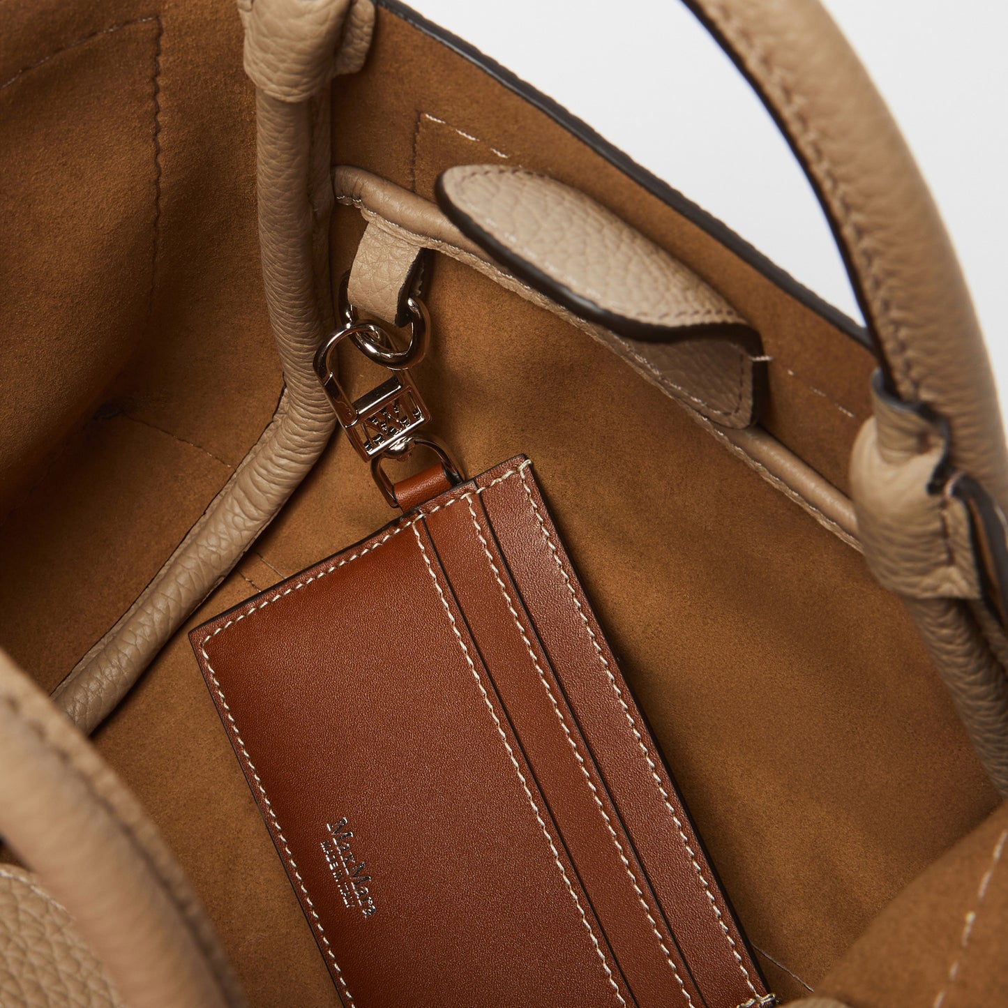 Extra-small leather Marine bag with deerskin print - COLONIAL