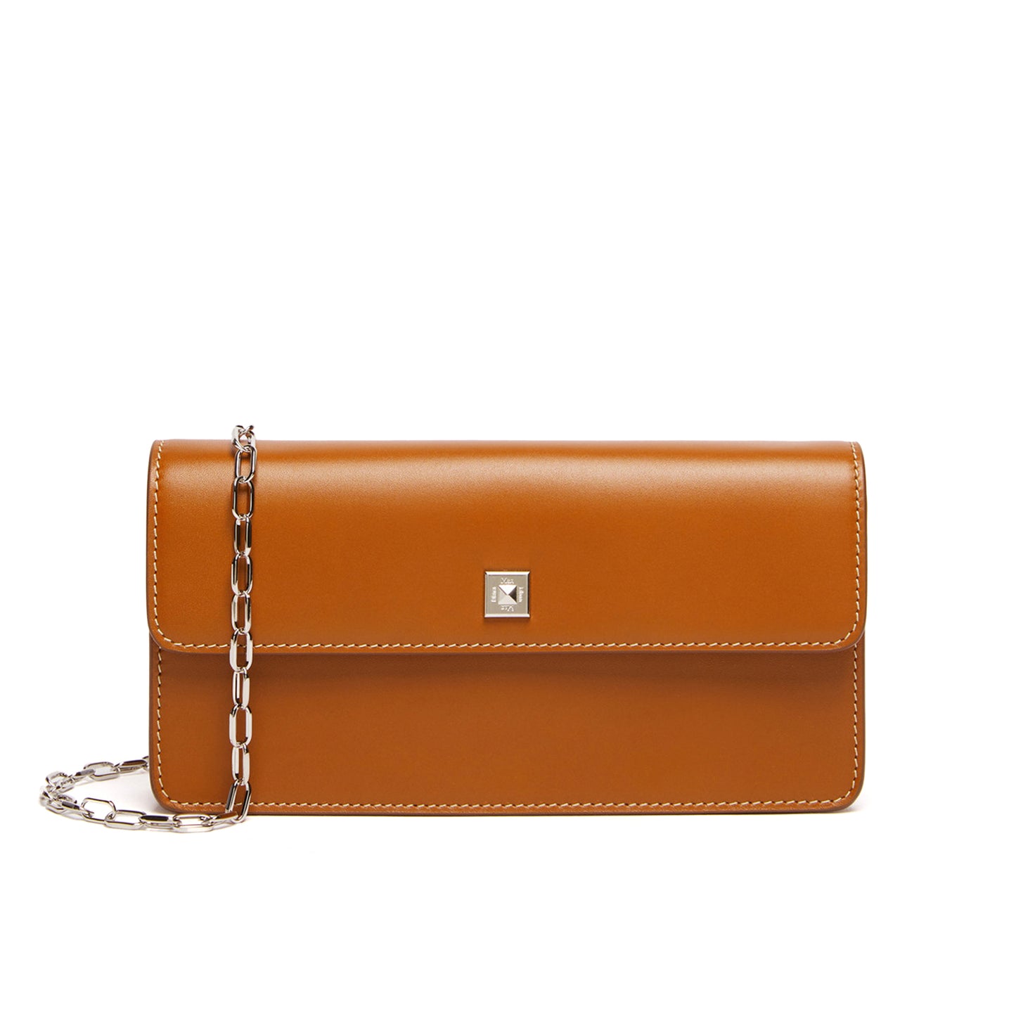 Leather phone pouch - RUST