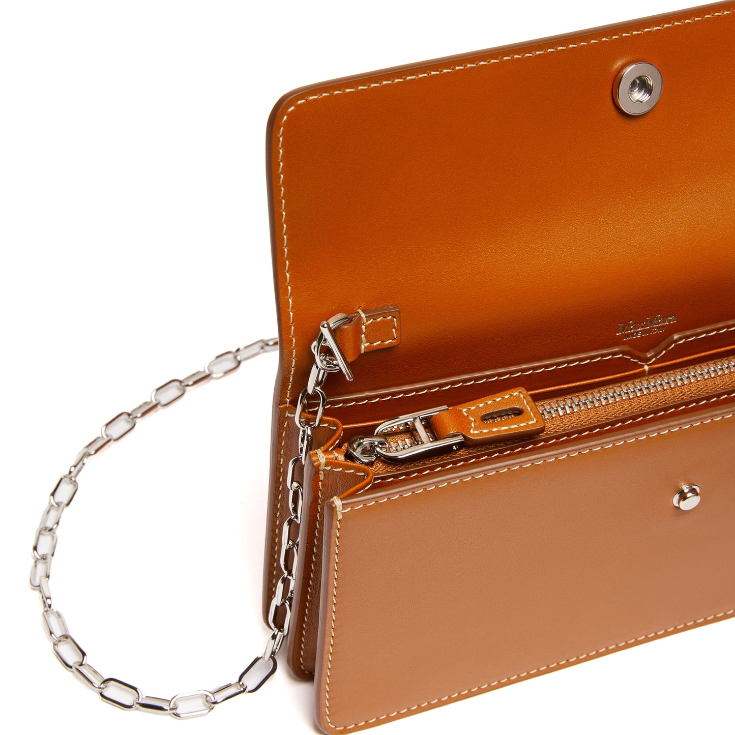 Leather phone pouch - RUST