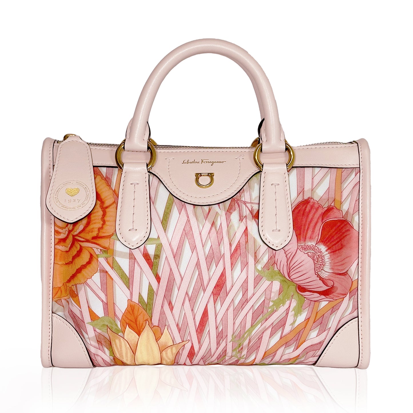 Ferragamo Vimini Print Handbag