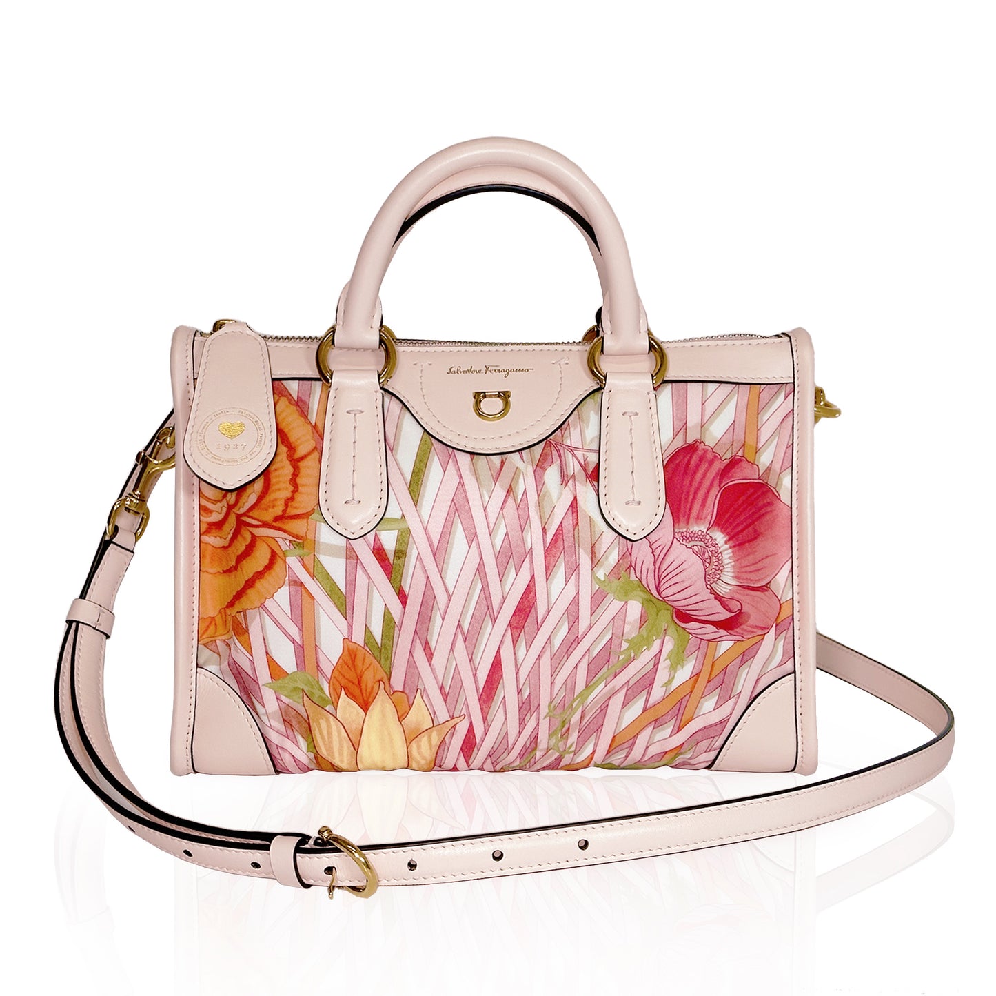Ferragamo Vimini Print Handbag