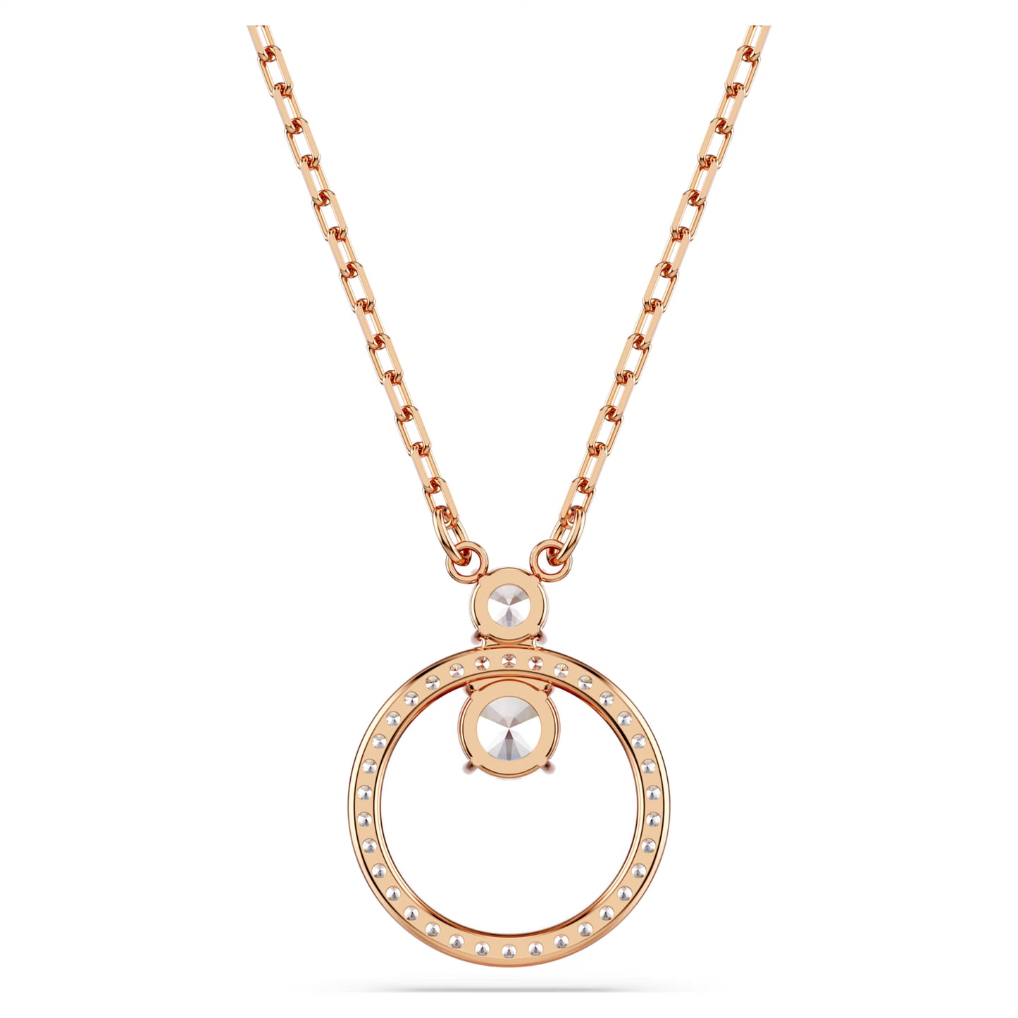 Constella pendant Round cut White Rose gold-tone plated