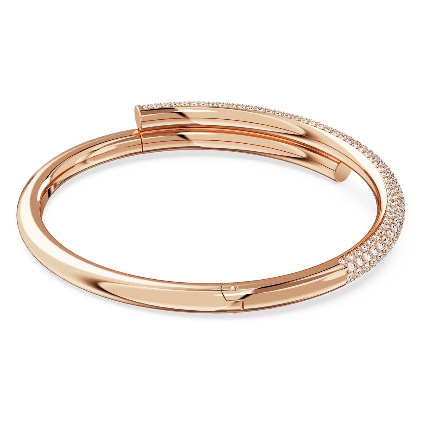 Dextera bangle Magnetic closure White Rose gold-tone plated Size: M