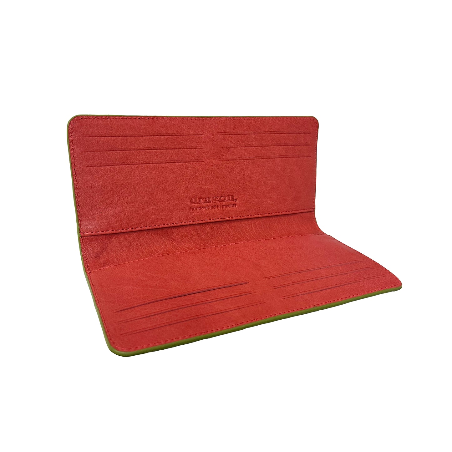 CHECK CARD FLAP WALLET RED