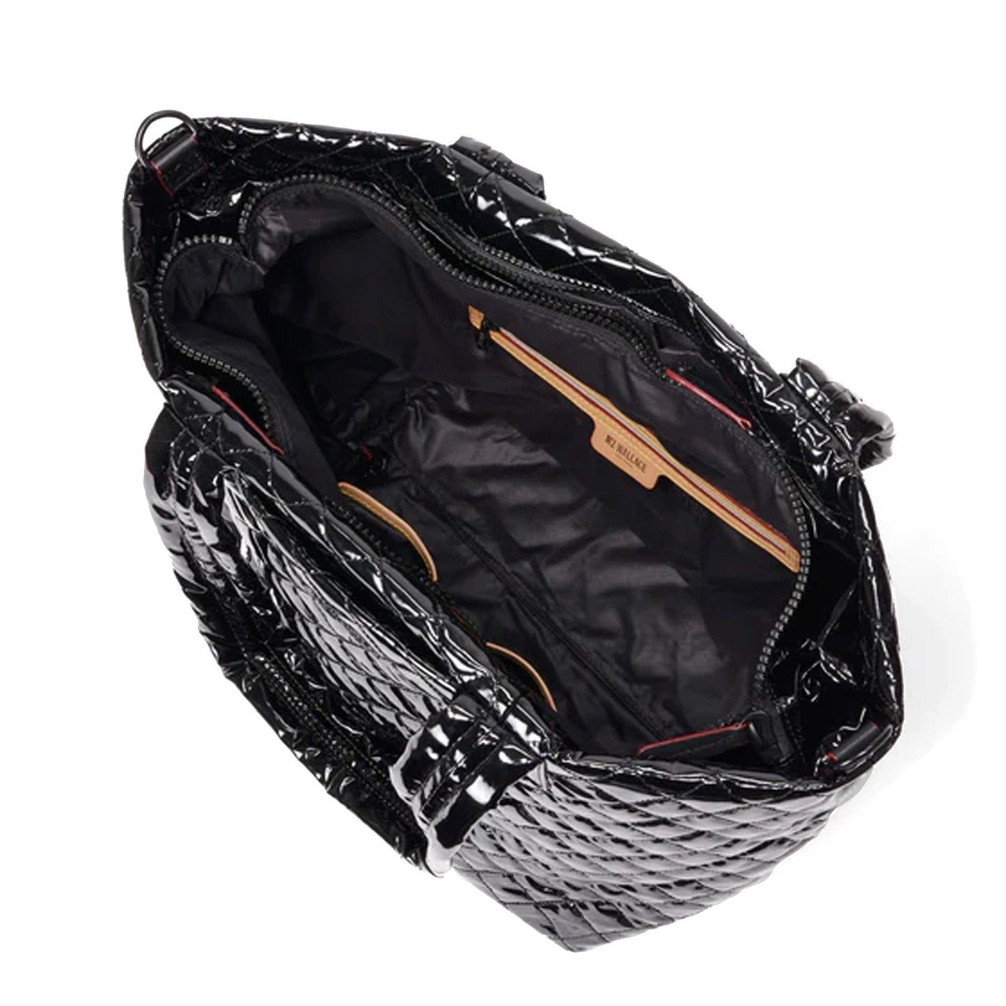 Black Lacquer Medium Metro Tote Deluxe - Cosmos Boutique New Jersey