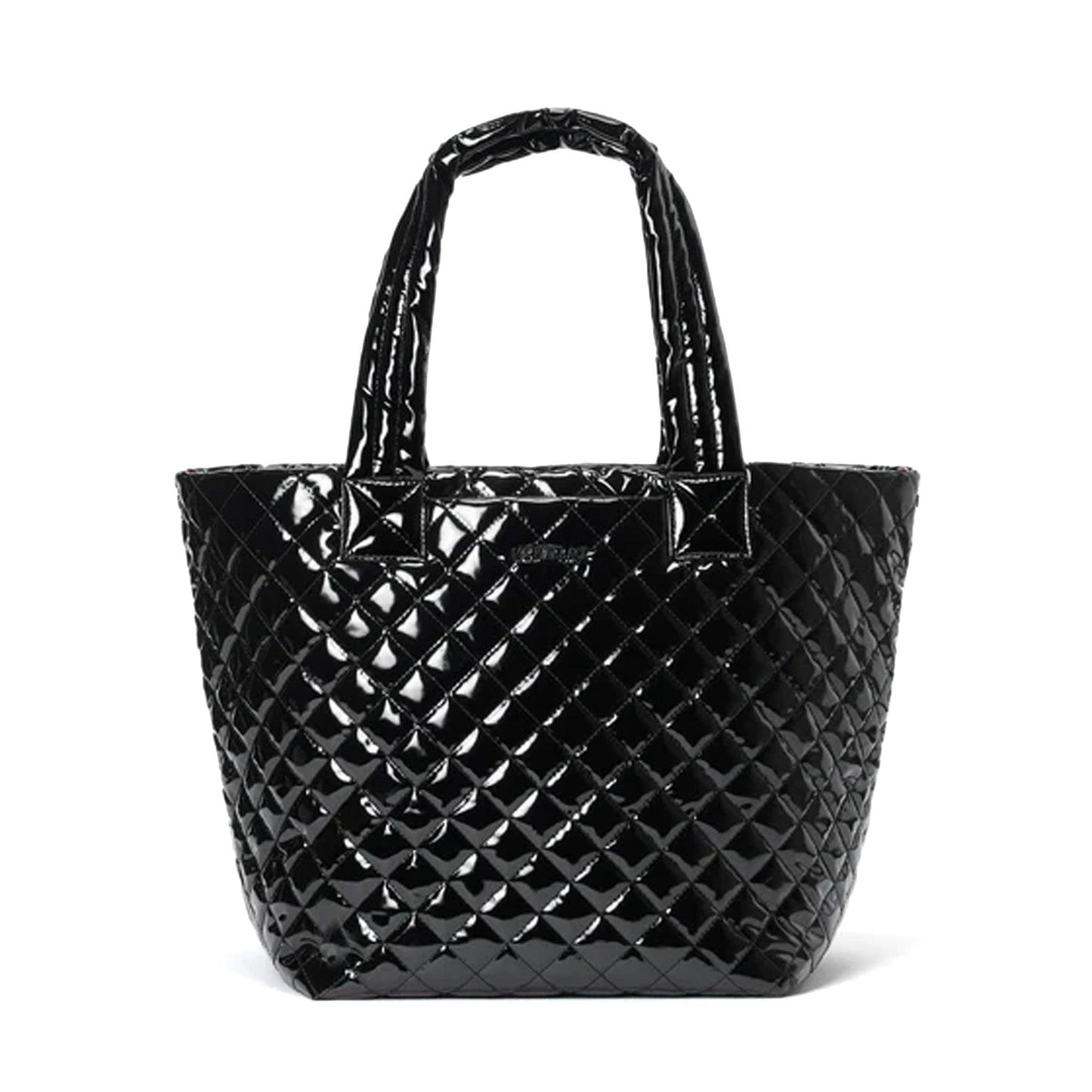 Black Lacquer Medium Metro Tote Deluxe - Cosmos Boutique New Jersey