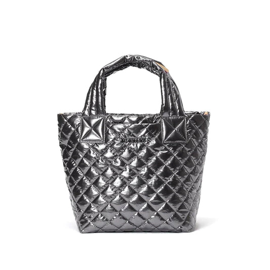 Anthracite Metallic Mini Metro Tote Deluxe - Cosmos Boutique New Jersey