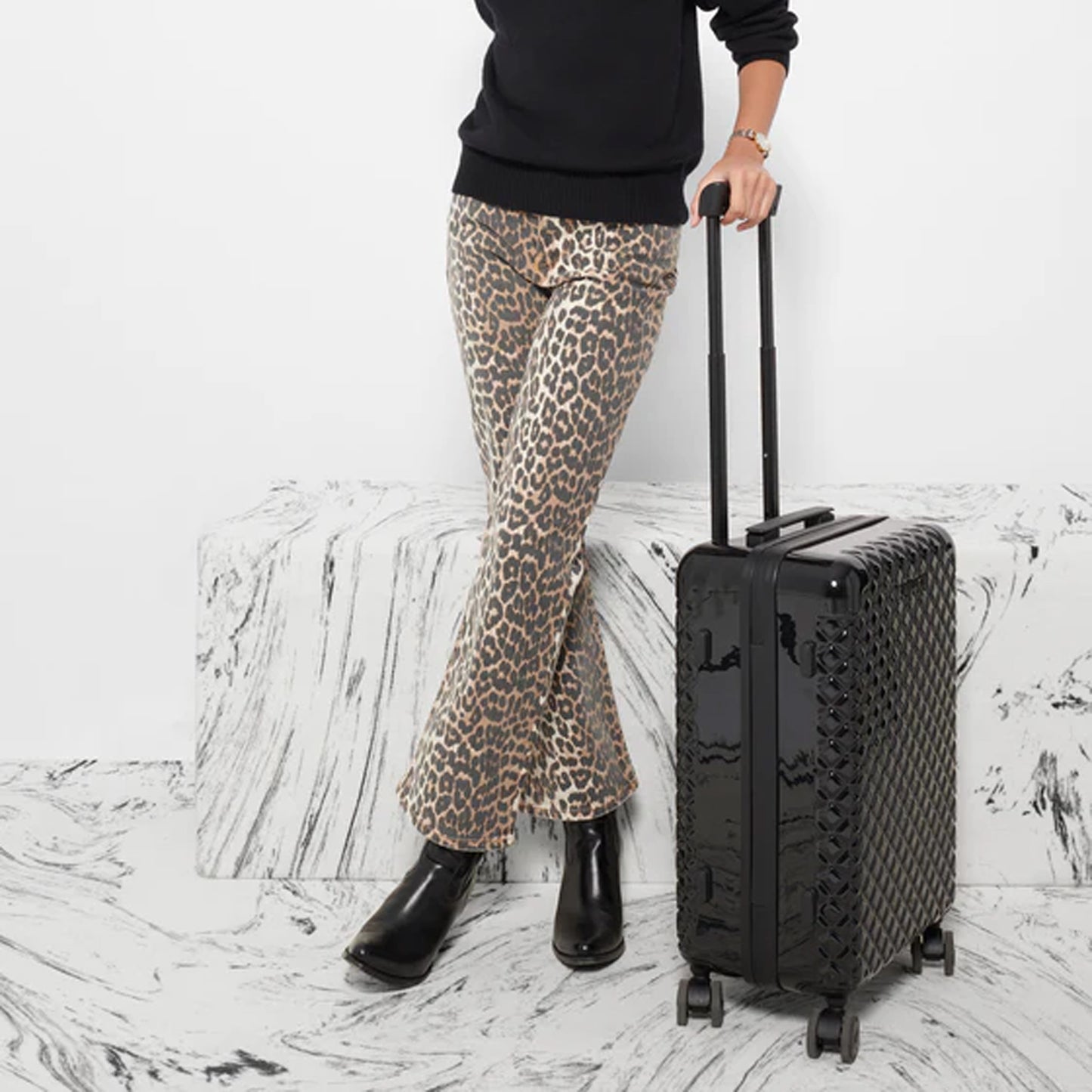 Black Lacquer International Carry-On Luggage