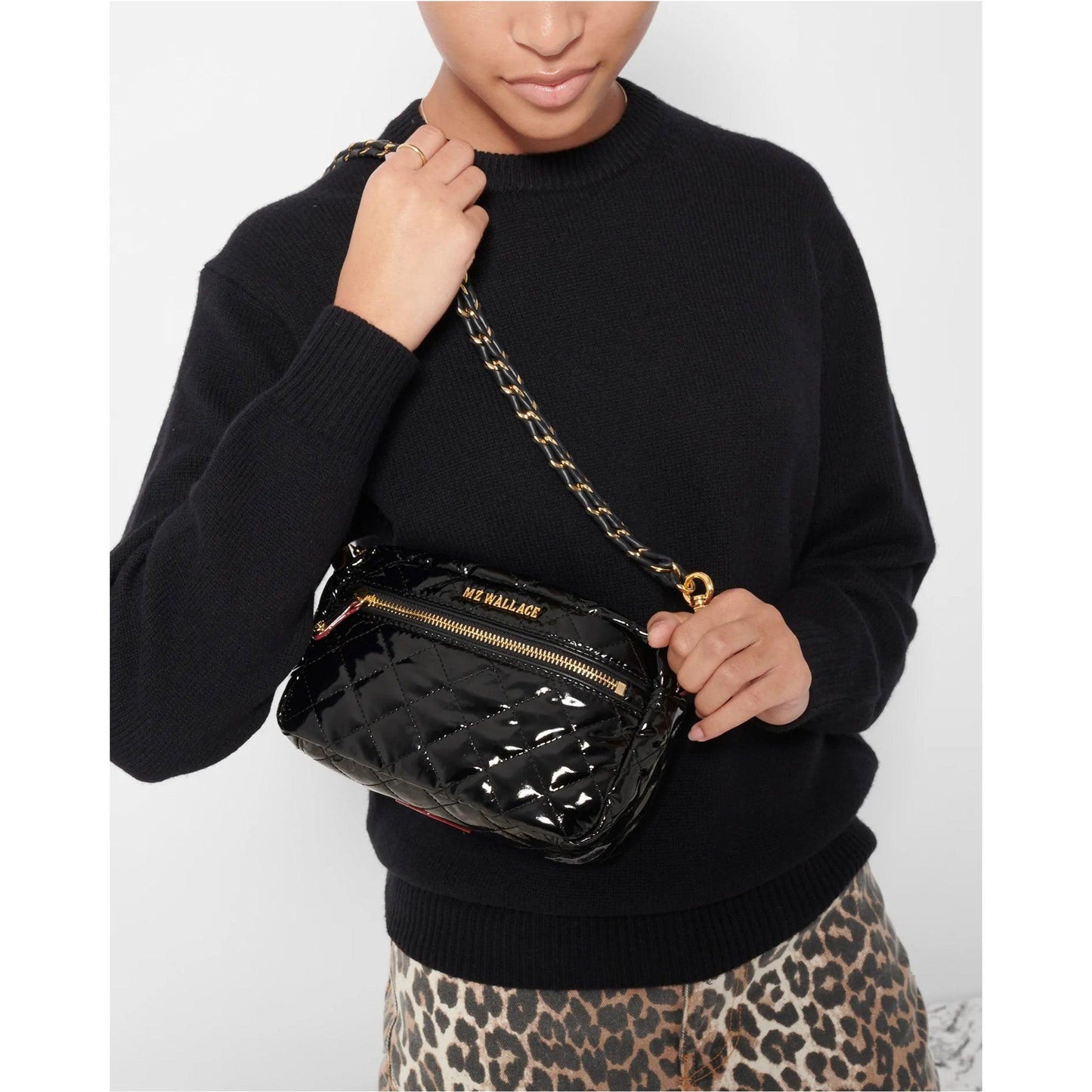 Black Lacquer Mini Crosby - Cosmos Boutique New Jersey