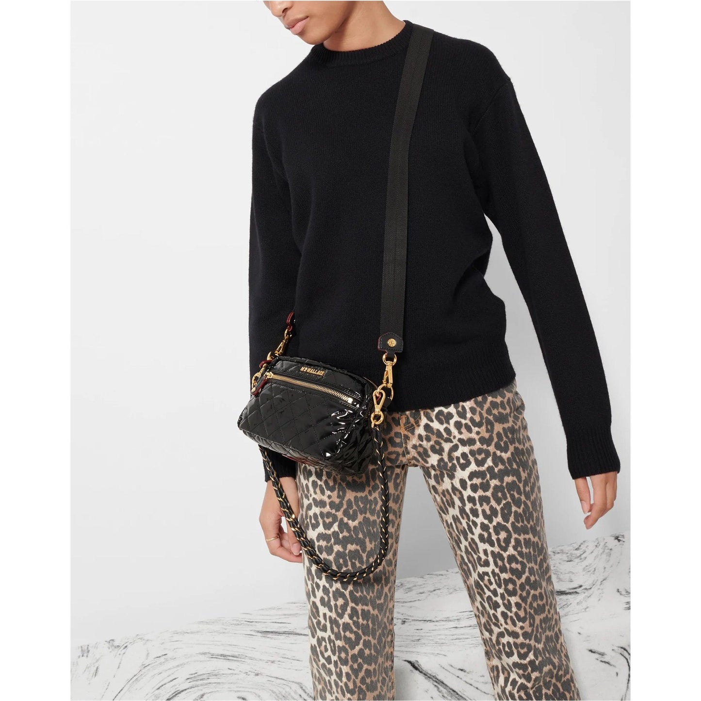 Black Lacquer Mini Crosby - Cosmos Boutique New Jersey