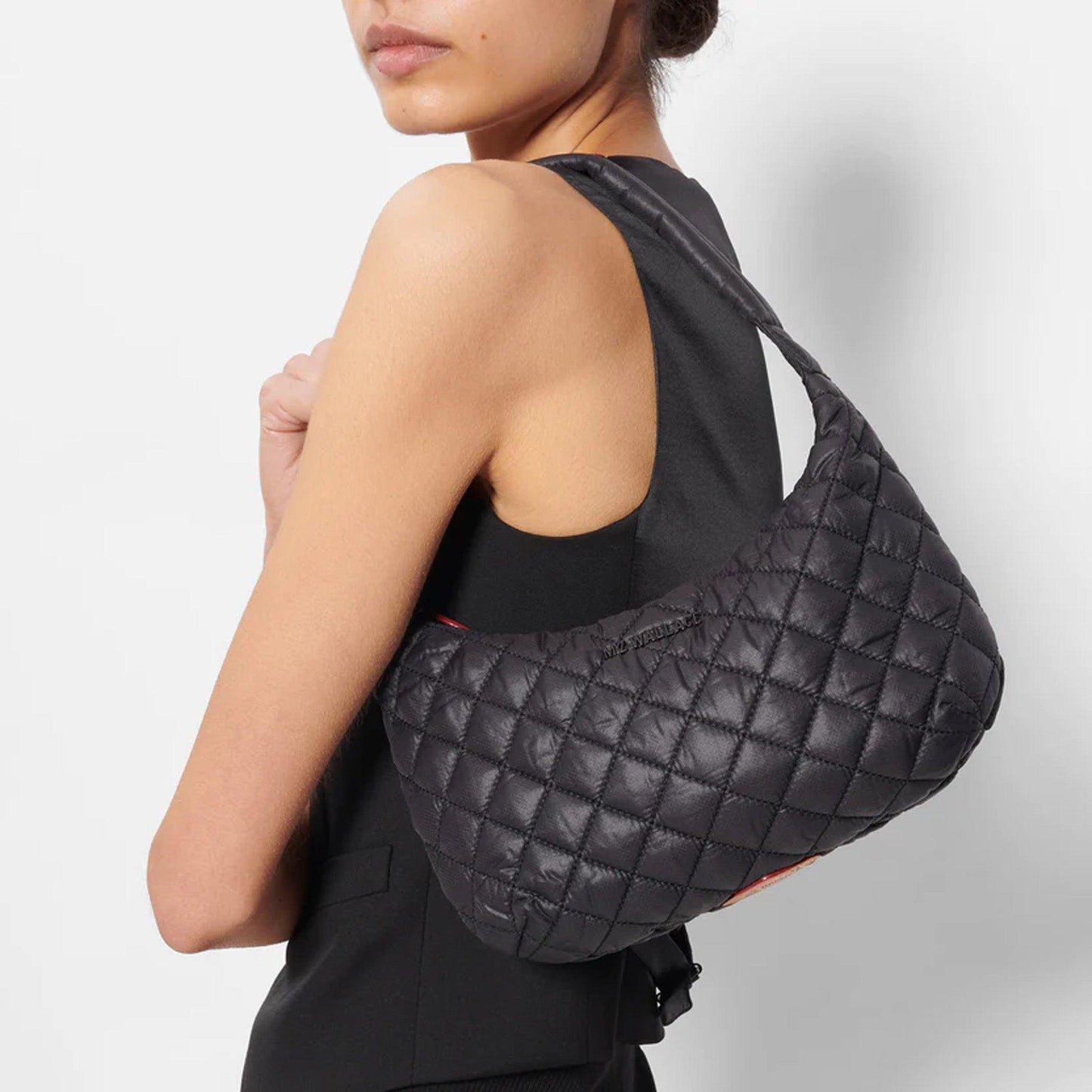 Black Small Metro Shoulder Bag - Cosmos Boutique New Jersey