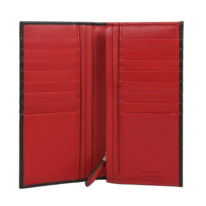 Gancini Long Wallet -  Black/Red