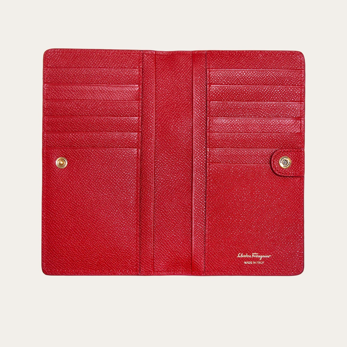 Gancini continental wallet - Lipstick red