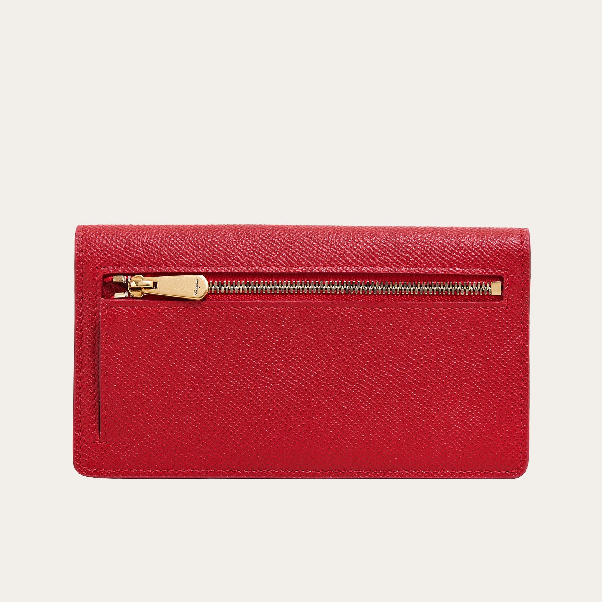 Gancini continental wallet - Lipstick red