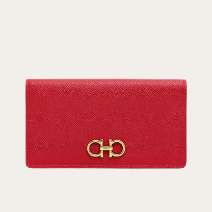 Gancini continental wallet - Lipstick red