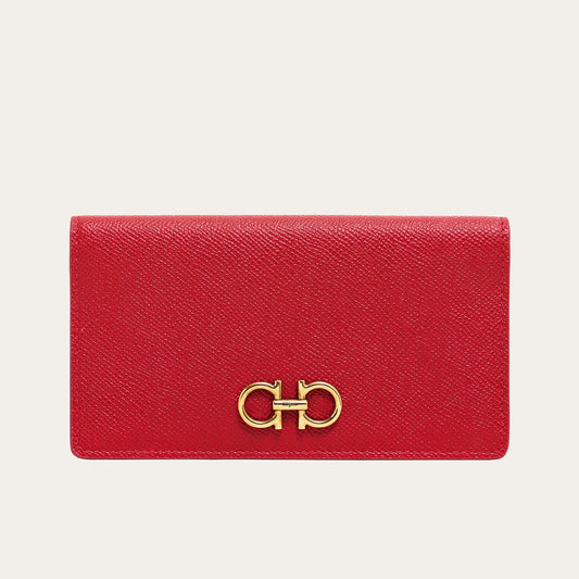 Gancini continental wallet - Lipstick red