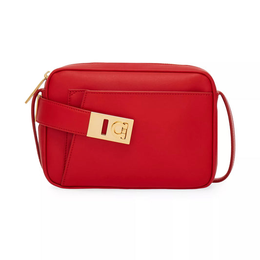 Archive Gancini Camera Crossbody Bag - Flame Red