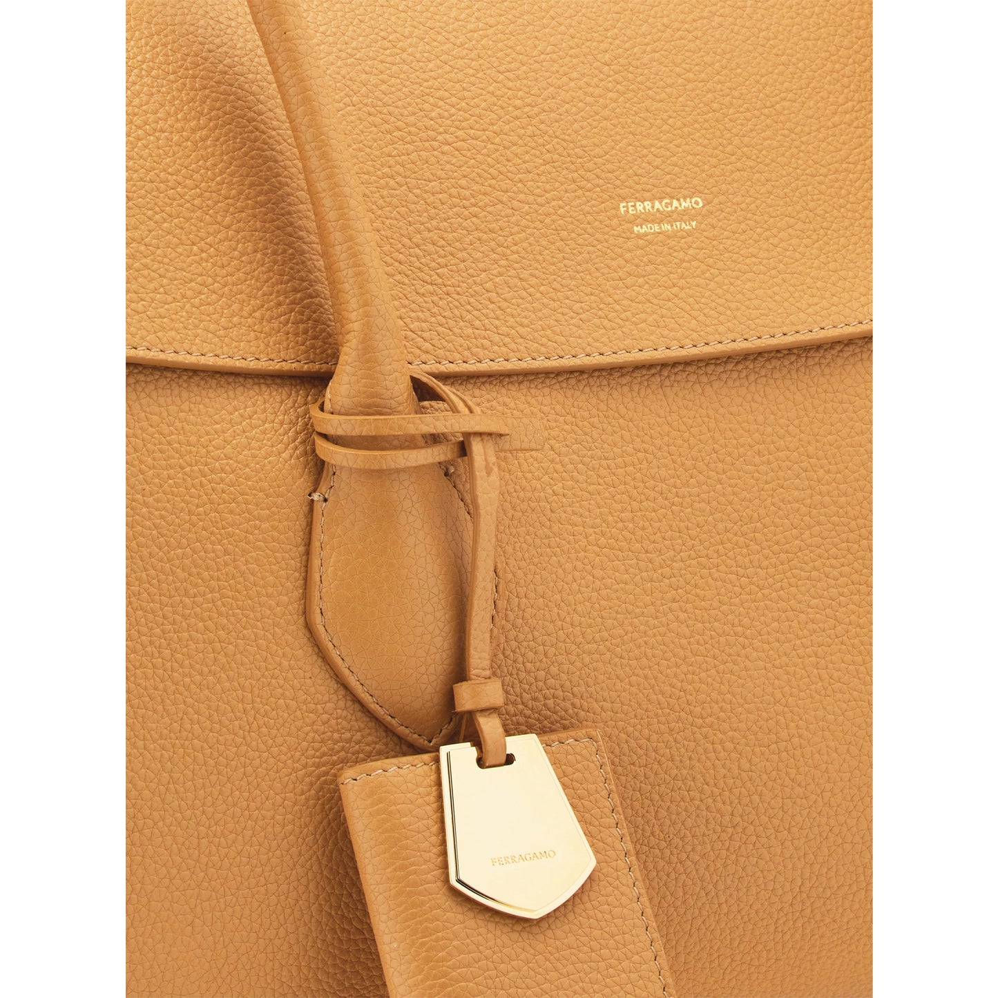 East-West tote bag (L) - Light camel