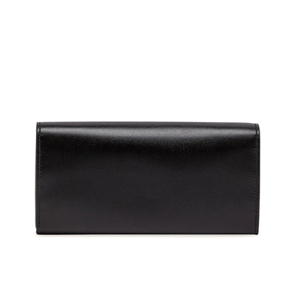 Asymmetrical flap wallet - Black